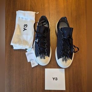 Y-3 ADIDAS Black and White Nizza Lo Sneakers BRAND TAGS NEW BELOW RETAIL PRICE